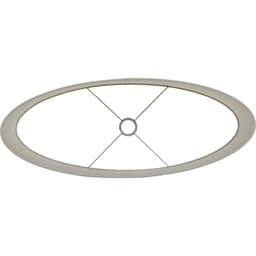 Kap ovaal recht smal 45-21-32 cm BRESKA parel wit - 5