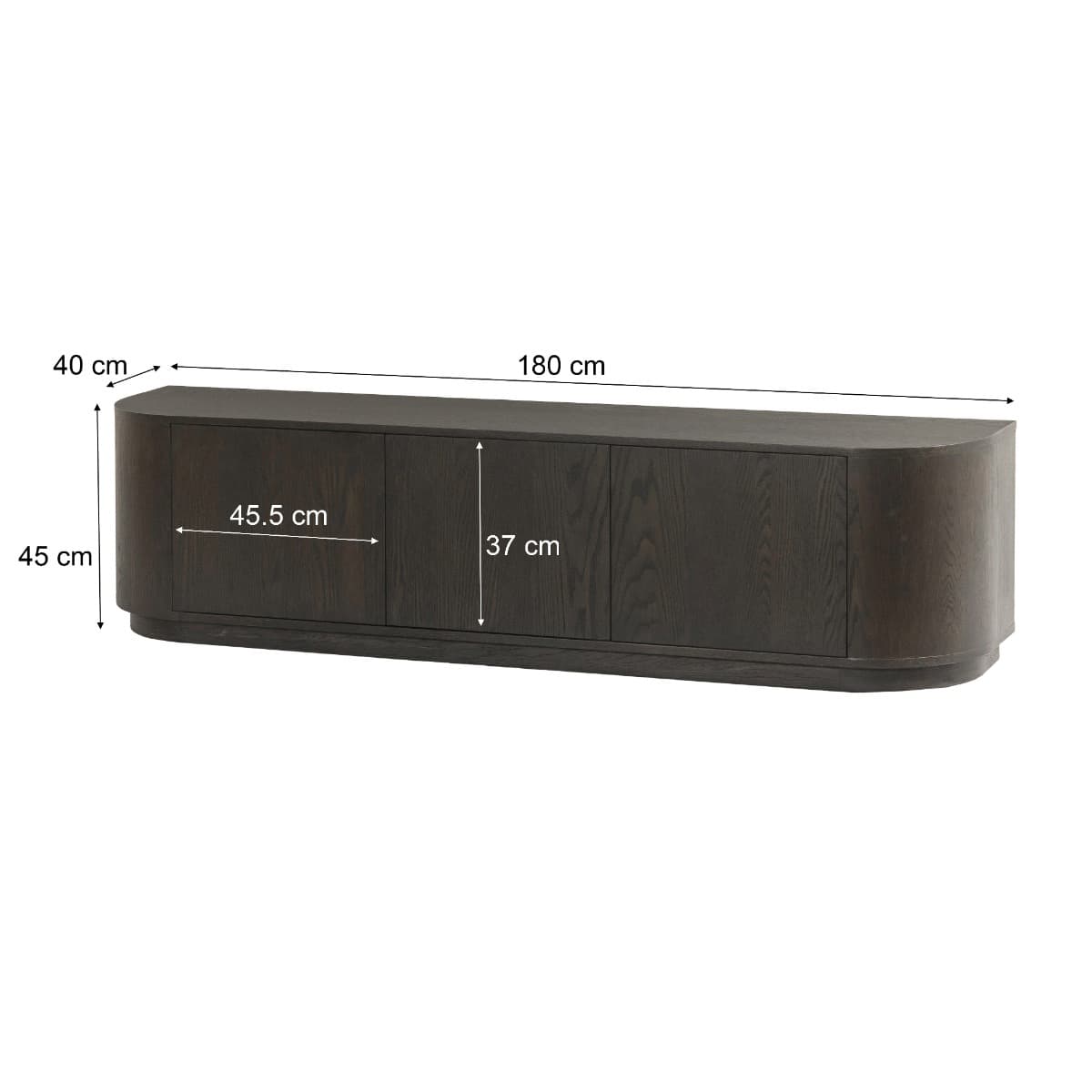Tv-Meubel Novy 180 cm Espresso - 4