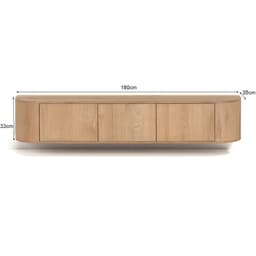 Tv-Meubel Novy Zwevend 180 cm Naturel - 4