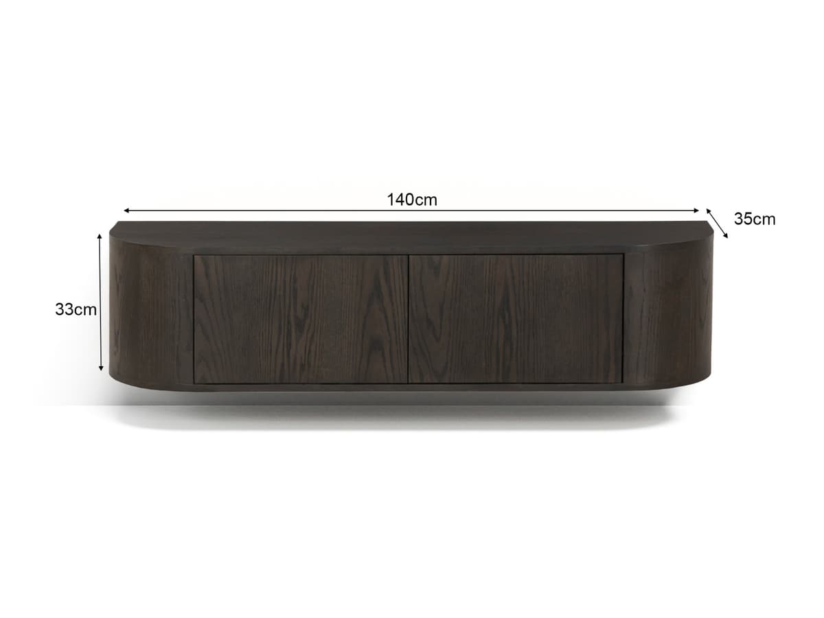 Tv-Meubel Novy Zwevend 140 cm Espresso - 4