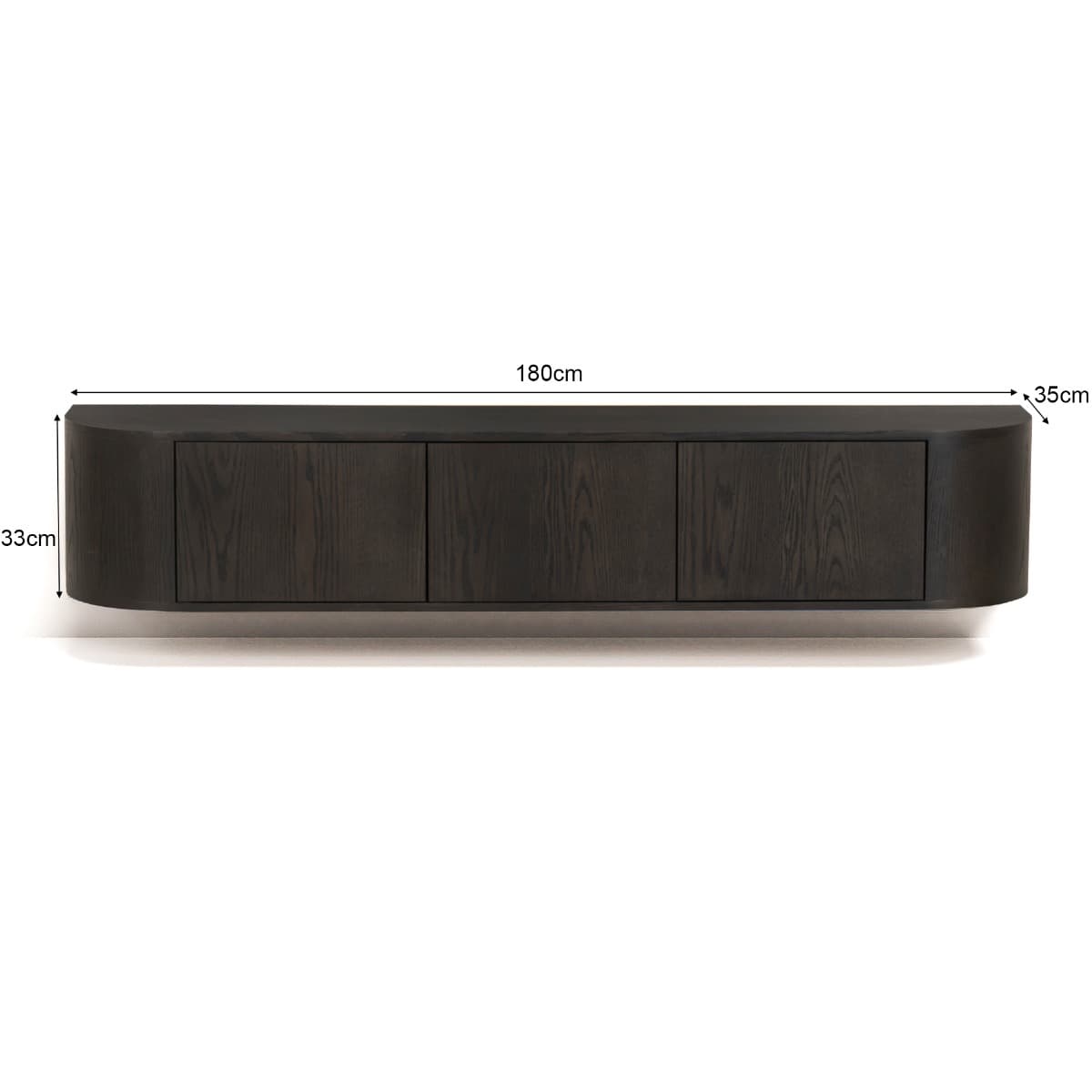 Tv-Meubel Novy Zwevend 180 cm Espresso - 4