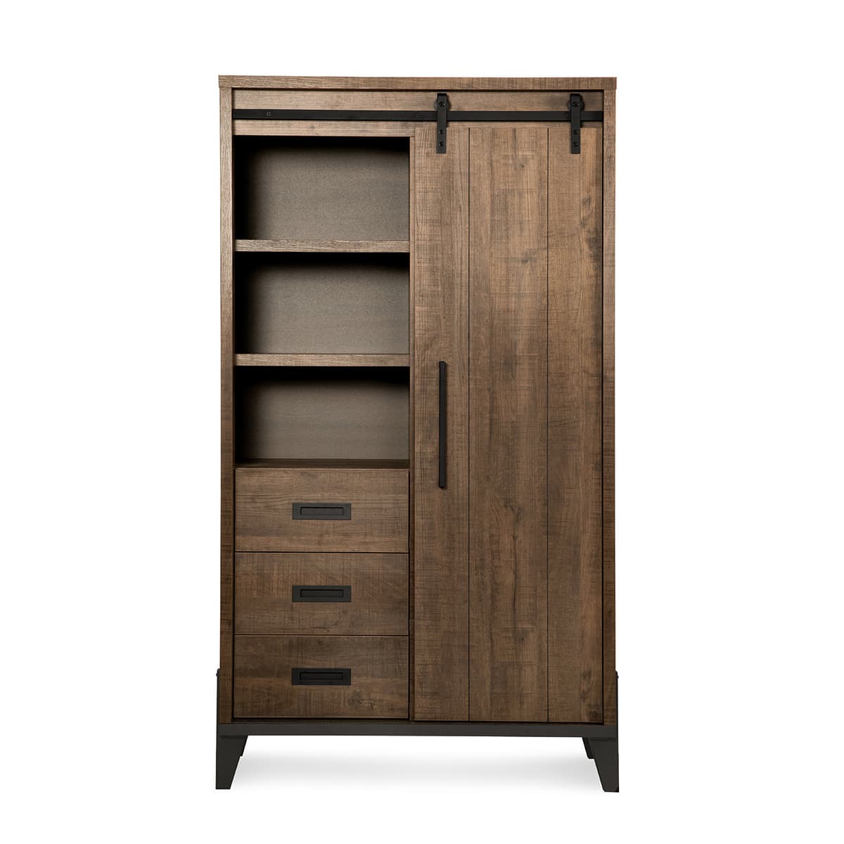 Wandkast Venlo dark mango 1D, 3L, OV - 1