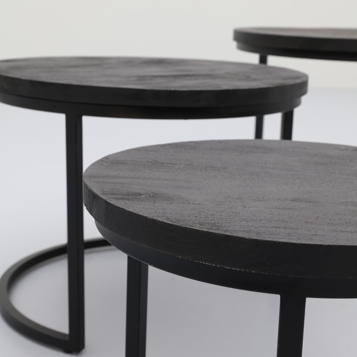 Salontafel Enzo set van 3 zwart - 7