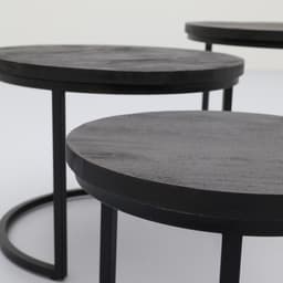 Salontafel Enzo set van 3 zwart - 7