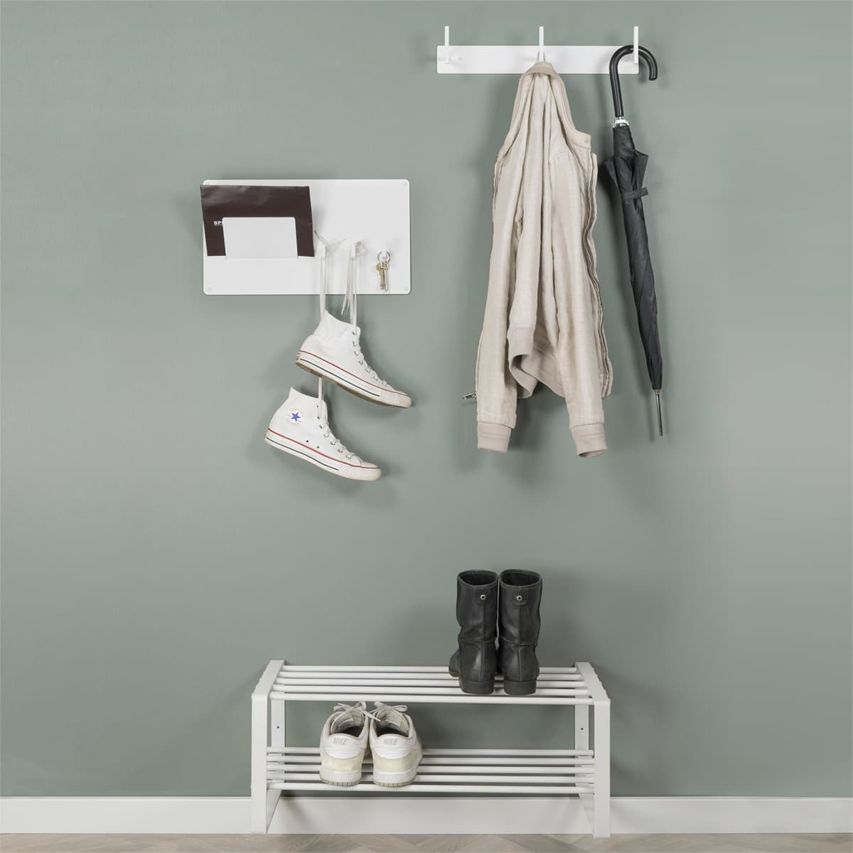 Kapstok met postvak Larry wit - 7