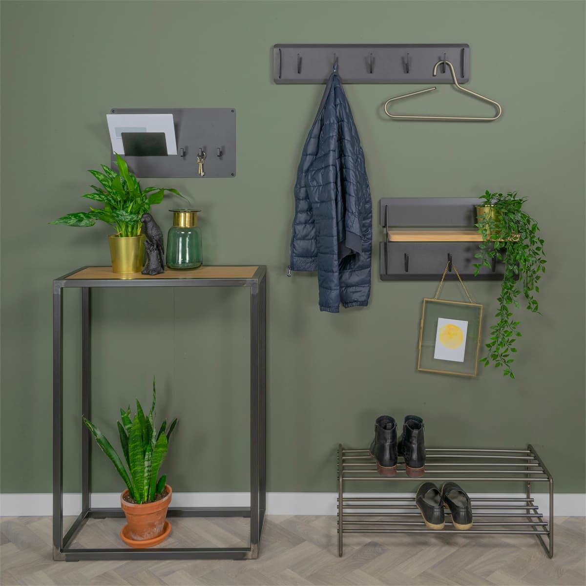 Kapstok met postvak Larry zwart - 6