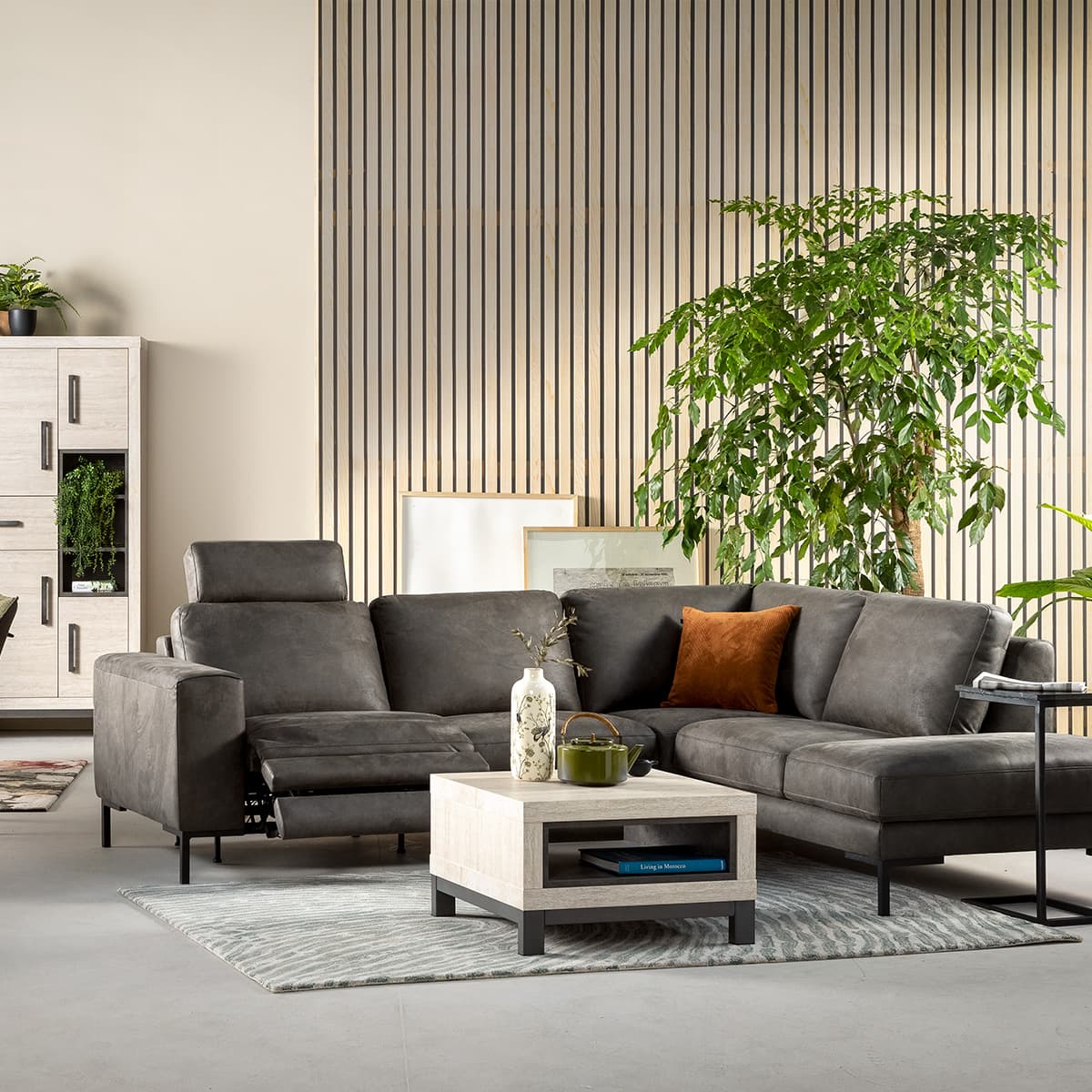 Cadiz bank 2.5 zits met ottomaan + relax - 2