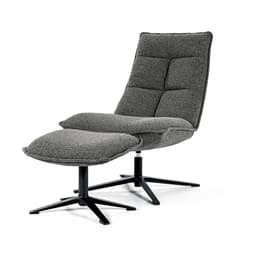 Fauteuil + Voetenbank Marcus - Antraciet - 1
