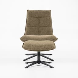 Fauteuil + Voetenbank Marcus - Groen - 2