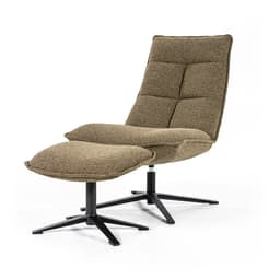 Fauteuil + Voetenbank Marcus - Groen - 1