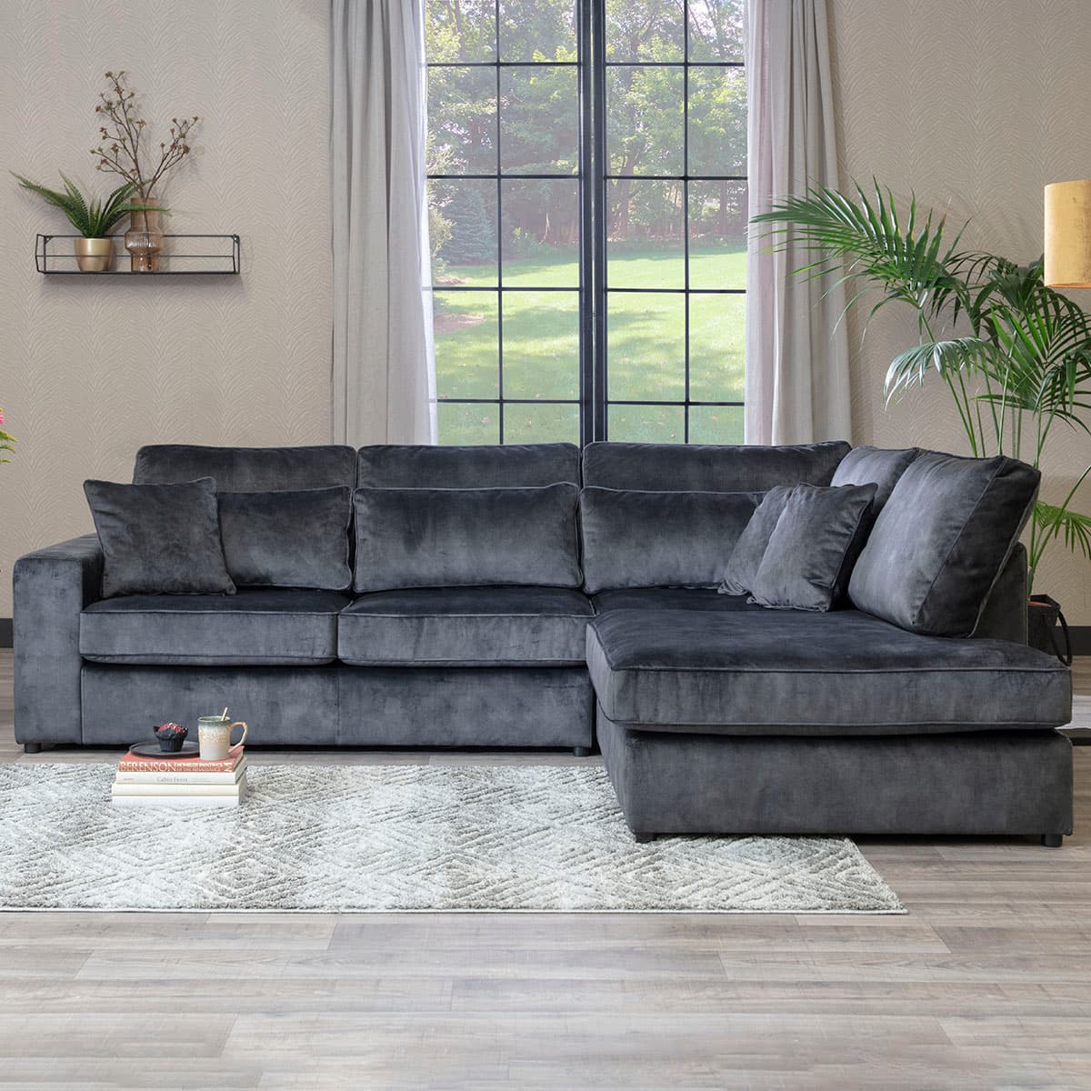 Hoekbank Cocoon Adore Antraciet Rechts - 1