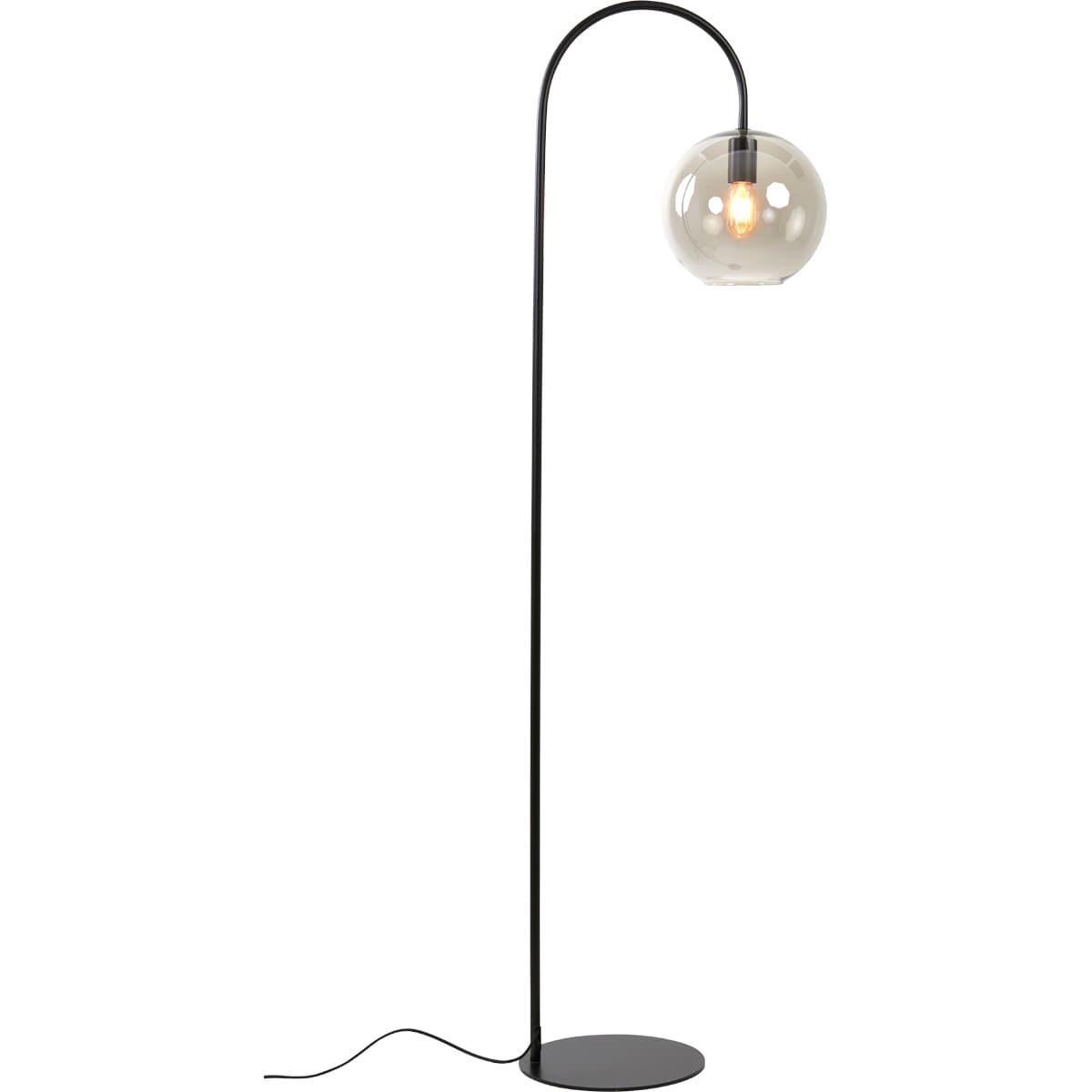 Vloerlamp Suzy mat zwart+smoke glas - 9