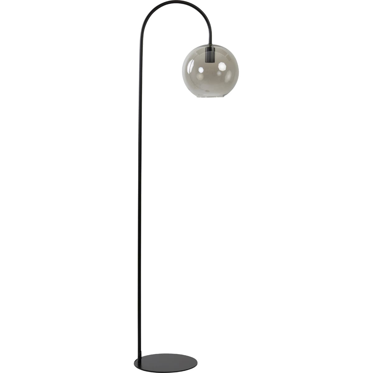 Vloerlamp Suzy mat zwart+smoke glas - 15