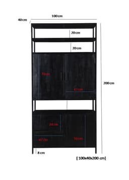 Opbergkast Kolo 100  x  200 cm  - 5