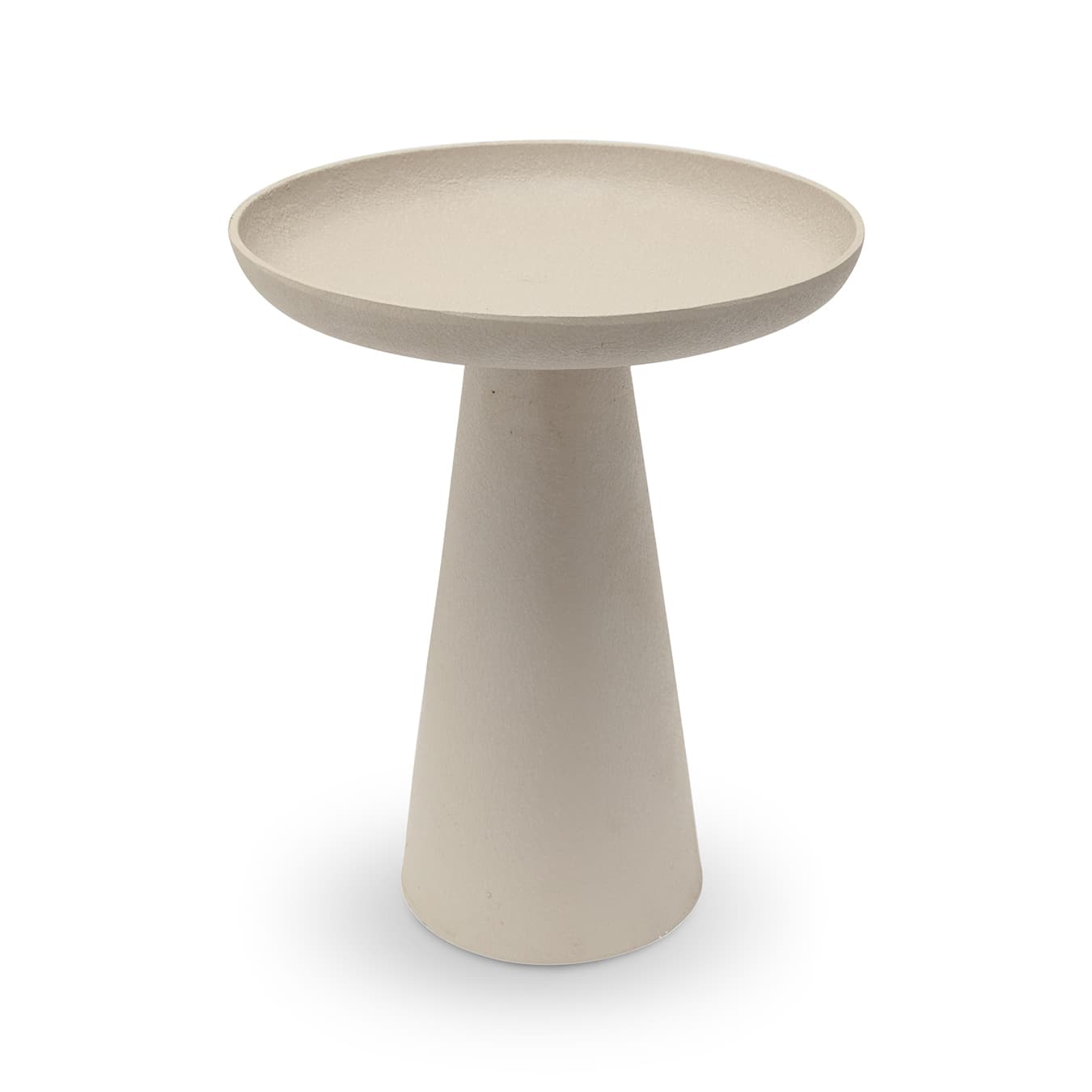 Skip bijzettafel warmgrey