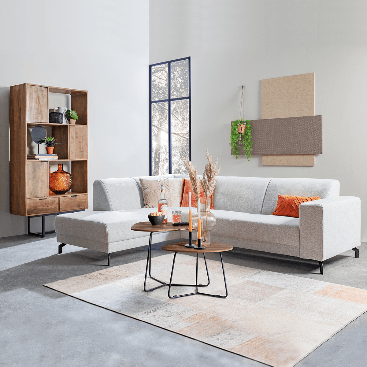 Hoek-zit-eiland links + 2,5 zits arm rechts Ellis