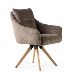 Sven eetkamerstoel + draaisysteem taupe + houten poot - 2
