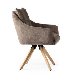 Sven eetkamerstoel + draaisysteem taupe + houten poot - 3