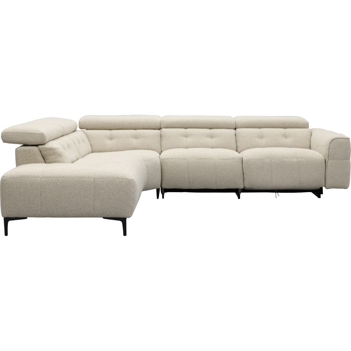 Bank Robin hoekziteiland links + 2,5-zits met 1 elektrische relax (eendelig) rechts - 4