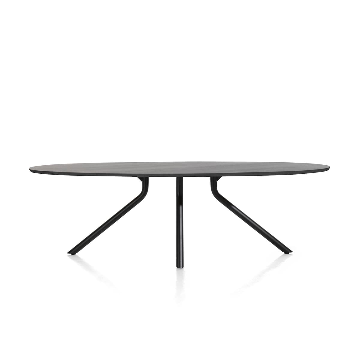 Tafel ellips 250x110 cp Arvada Centrale poot zwart Onyx - 4