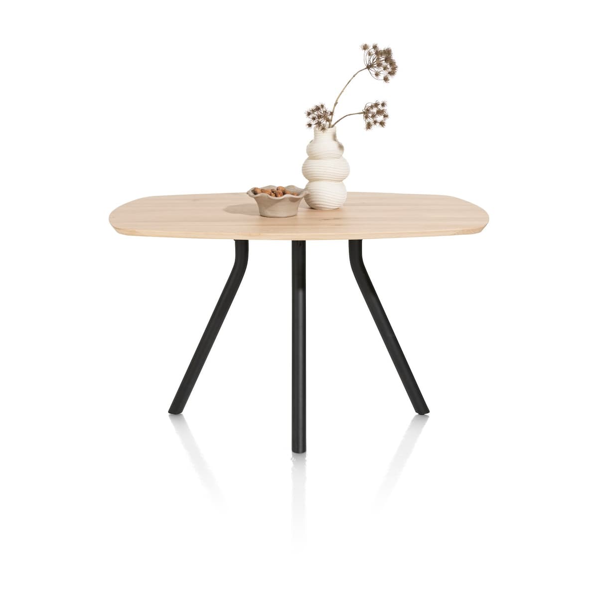 Bartafel ovaal 160x100 Arvada Centrale poot zwart natural - 7