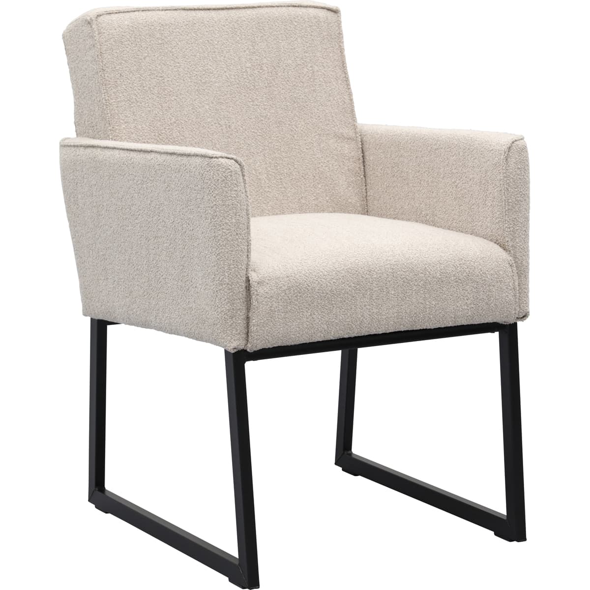 Eetkamerstoel Kenzo met gestoffeerde armleuning - 4