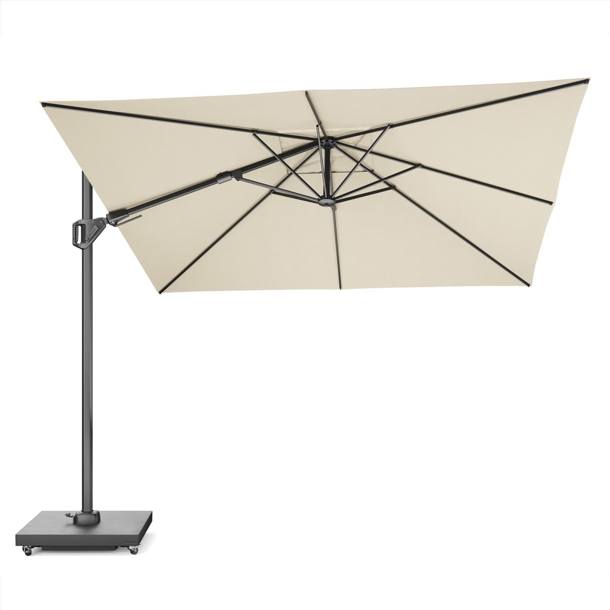 Zweefparasol Challenger T² Premium 300x300 cm Champagne Platinum - 3