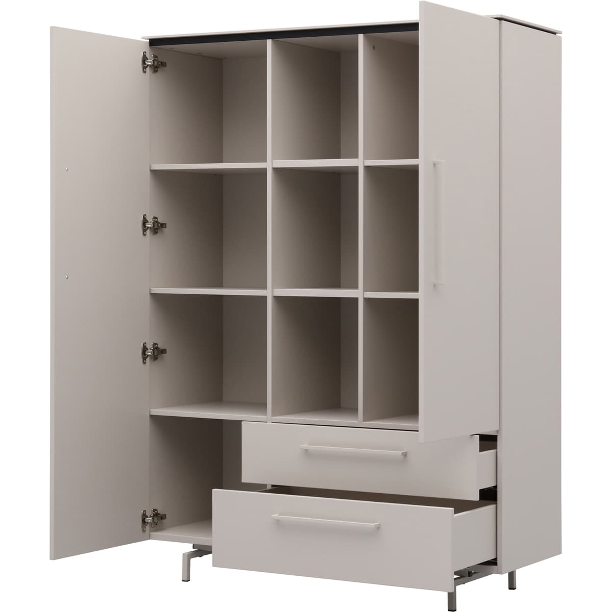 Wandkast Senna 2 deurs, 3 laden, 3 vakken - 4