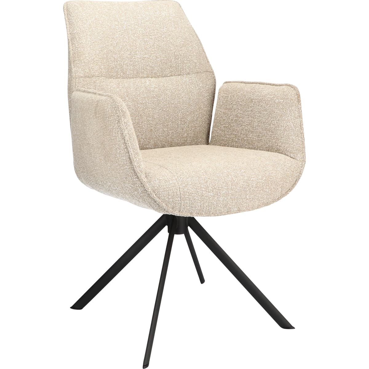 Eetkamerstoel Odin met arm Beige - 1