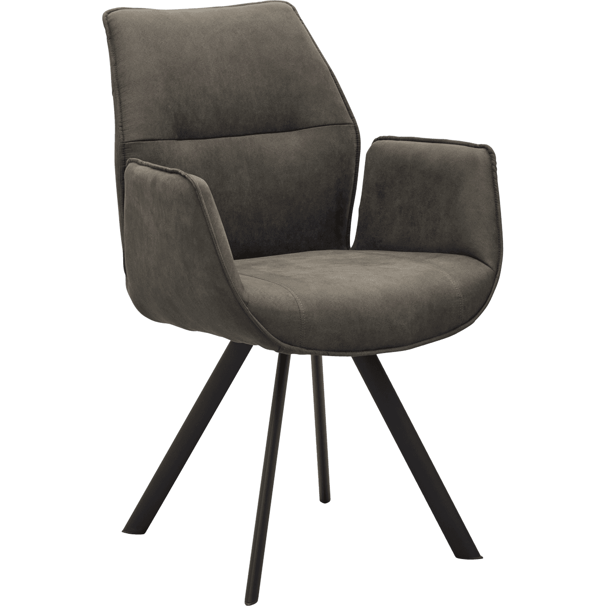 Eetkamerstoel Jaël met arm Grey - 1