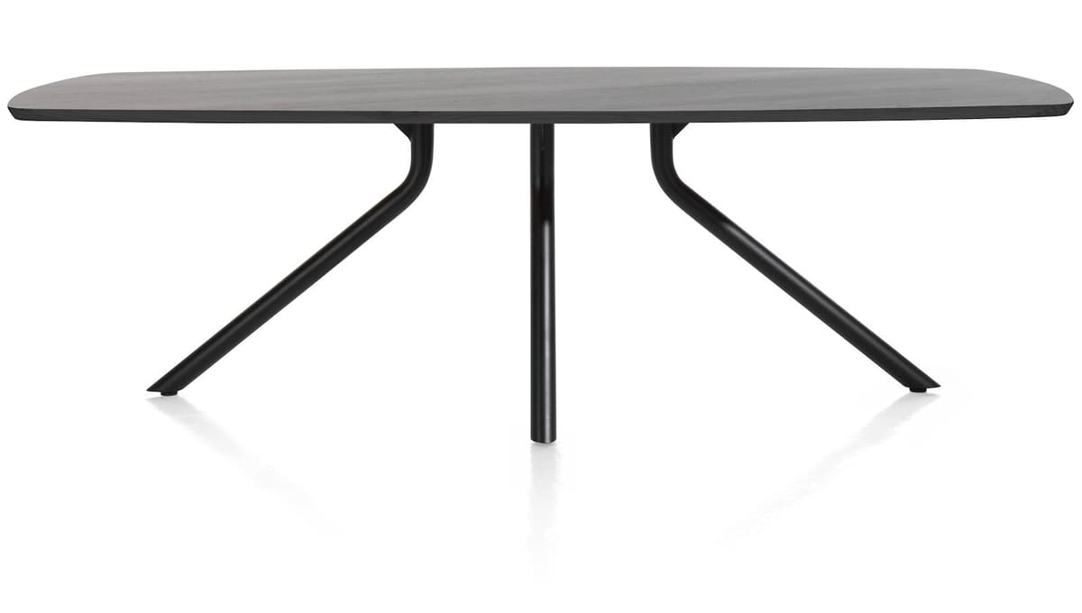 Tafel ovaal 250x110 cpt Arvada Centrale poot zwart Onyx - 1