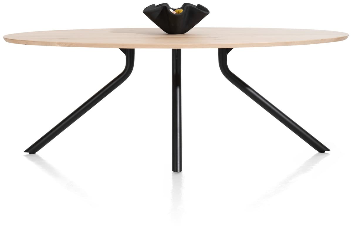 Tafel ellips 250x110 cp Arvada Centrale poot zwart natural - 3