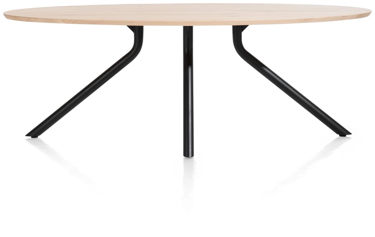 Tafel ellips 250x110 cp Arvada Centrale poot zwart natural - 5