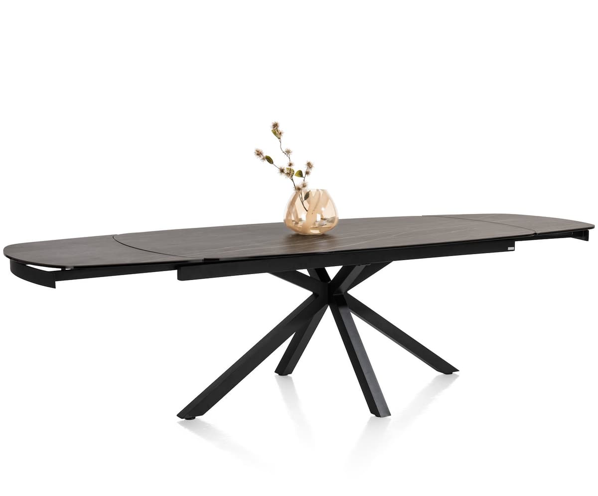 Tafel 200x100(+2x50) Montello zwart - 1