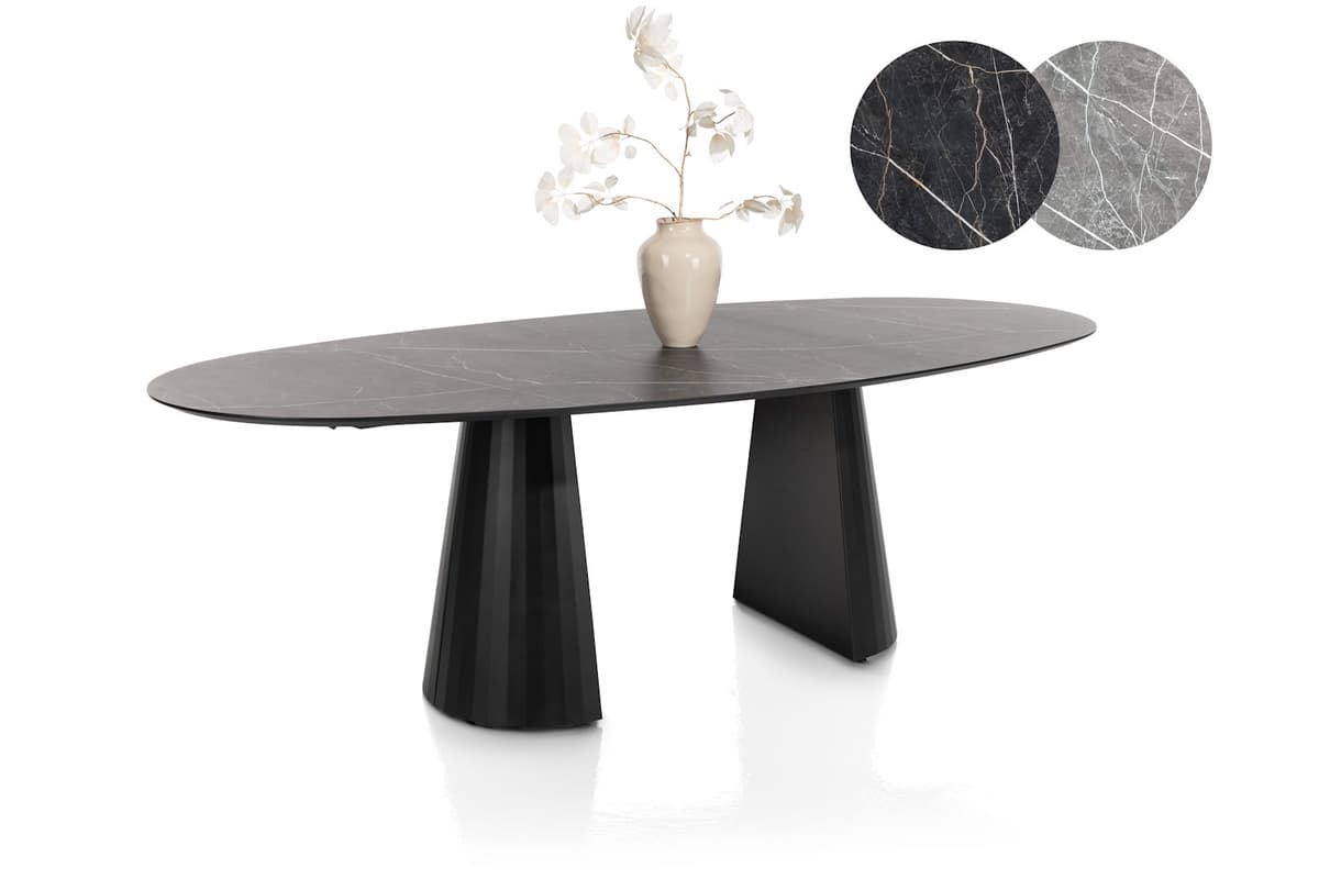 Tafel 240x120 ellips Arabax Lichtgrijs - 3