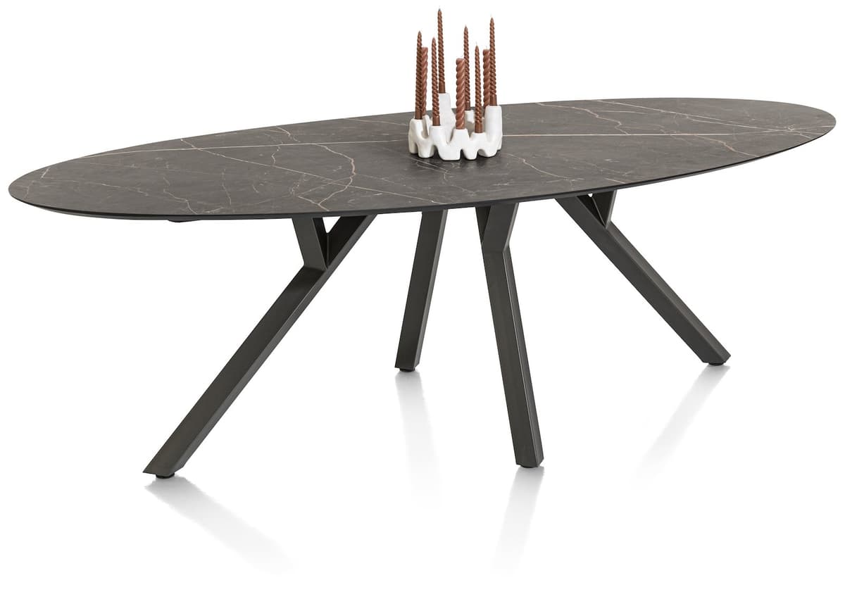 Tafel 240x110cm ellips Minato Onyx - 2