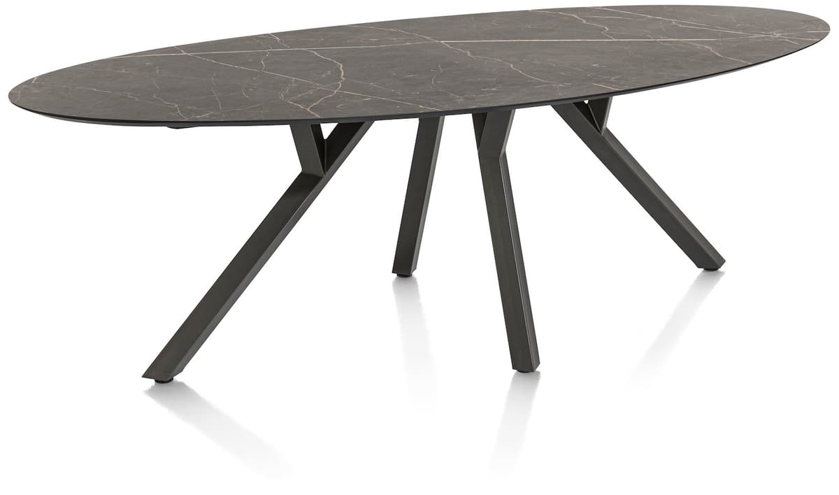 Tafel 240x110cm ellips Minato Onyx - 4