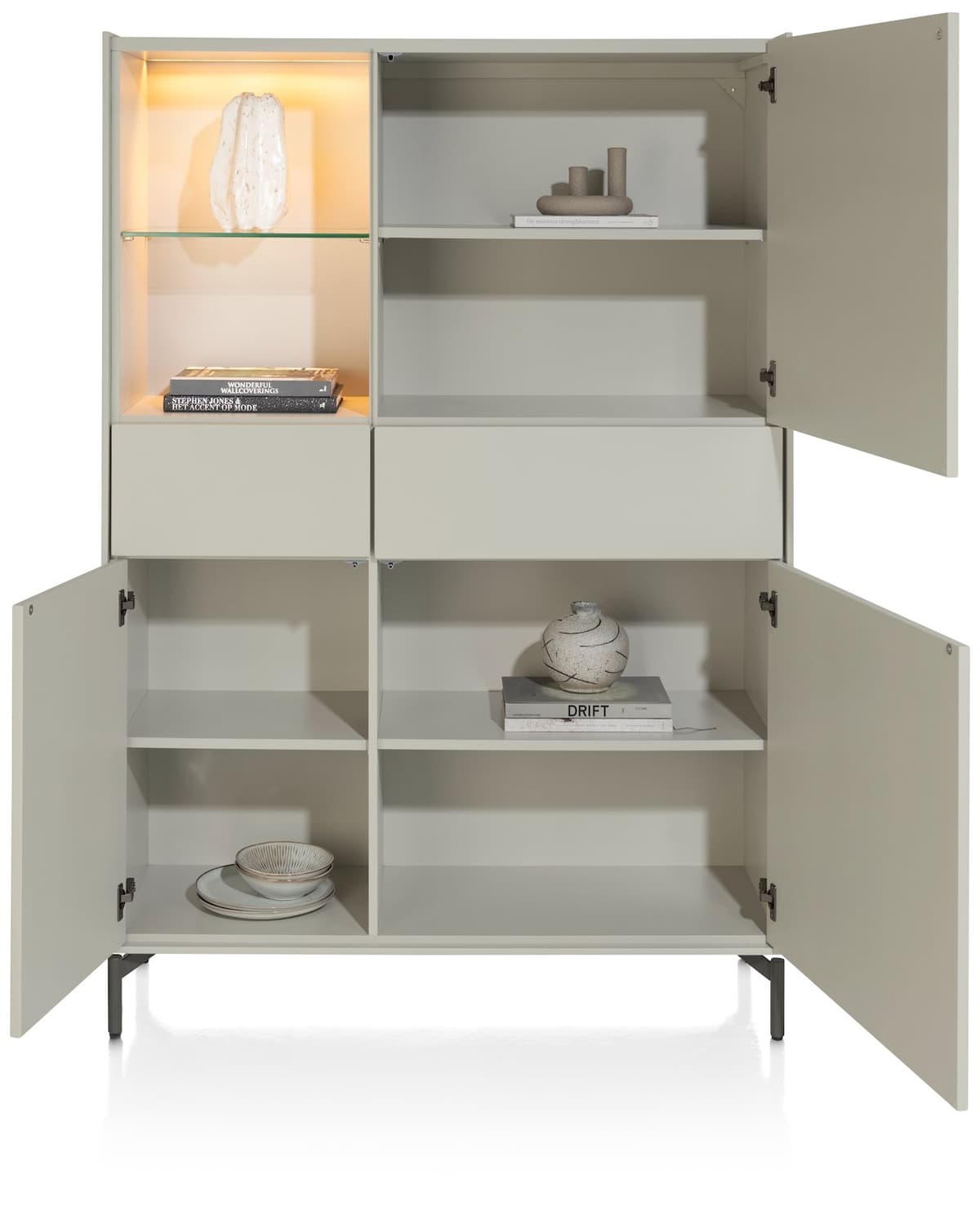 Bergkast 120cm 3d+2l+led Noon - 3