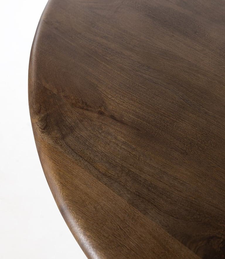 Eetkamertafel Zody Ø130 Mangohout Walnoot - 5